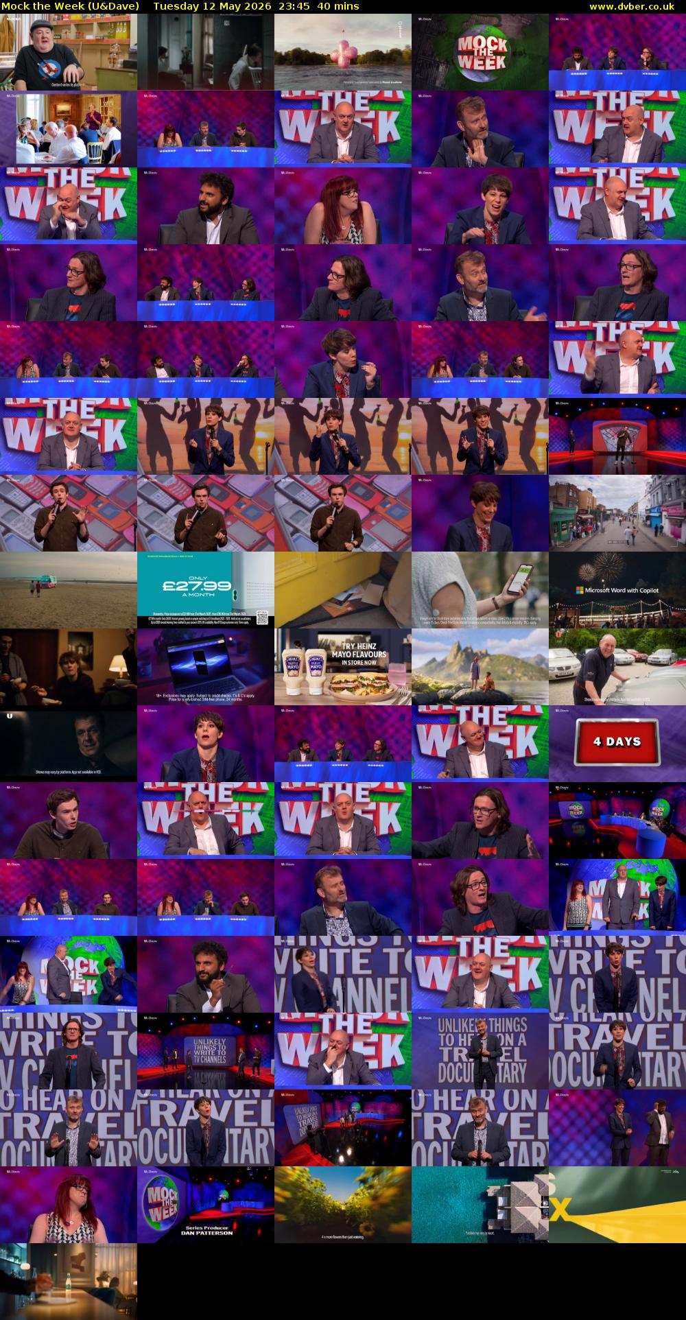 Mock the Week (U&Dave) Tuesday 12 May 2026 23:45 - 00:25
