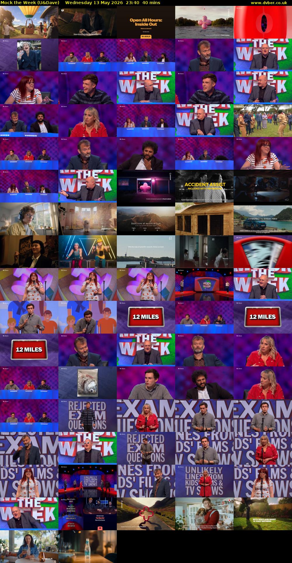 Mock the Week (U&Dave) Wednesday 13 May 2026 23:40 - 00:20