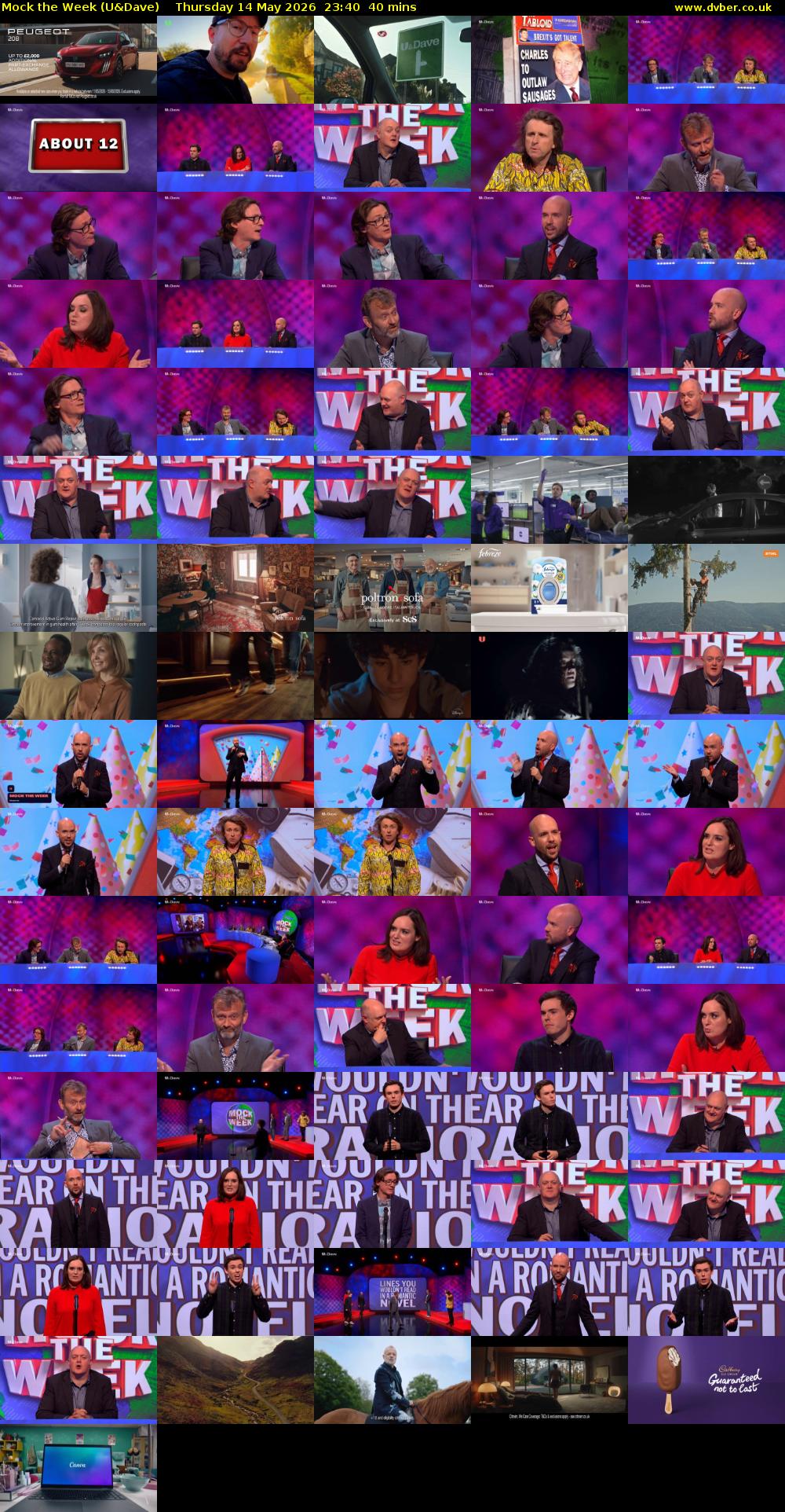 Mock the Week (U&Dave) Thursday 14 May 2026 23:40 - 00:20