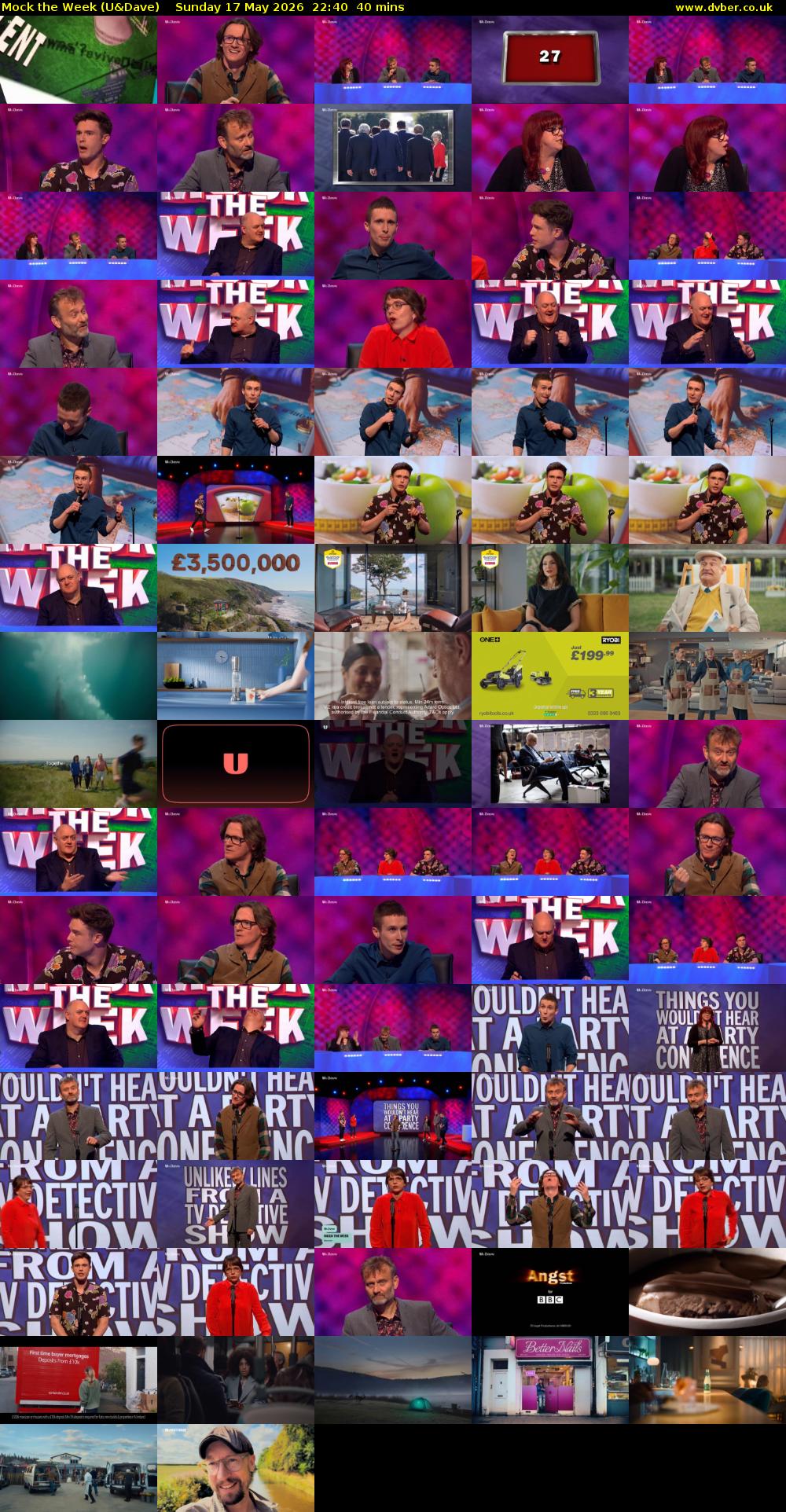 Mock the Week (U&Dave) Sunday 17 May 2026 22:40 - 23:20