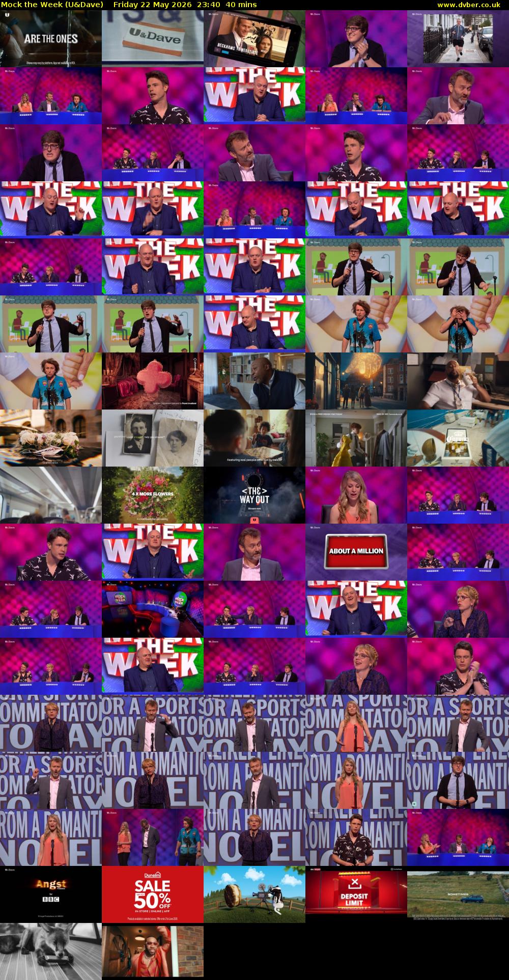 Mock the Week (U&Dave) Friday 22 May 2026 23:40 - 00:20