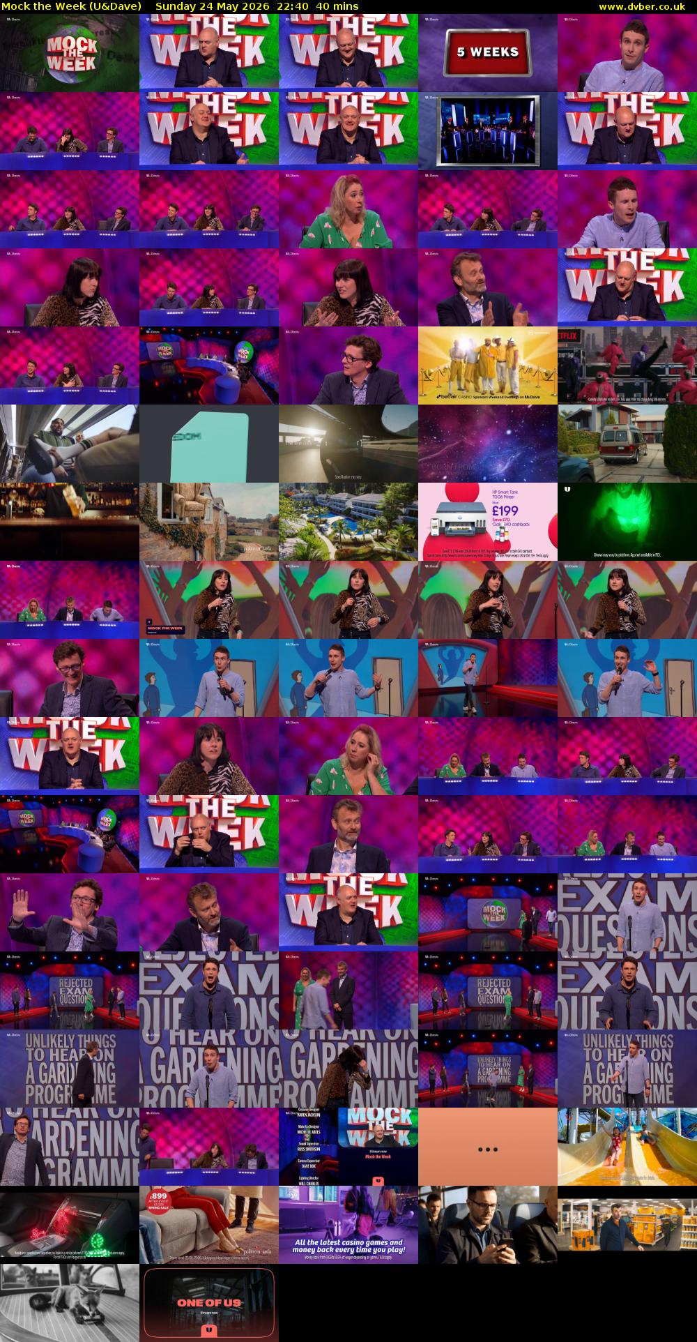 Mock the Week (U&Dave) Sunday 24 May 2026 22:40 - 23:20