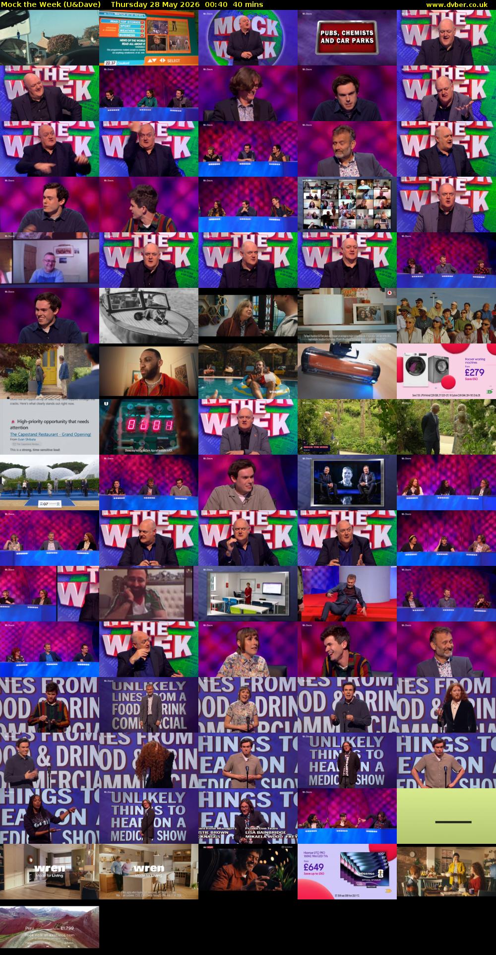 Mock the Week (U&Dave) Thursday 28 May 2026 00:40 - 01:20
