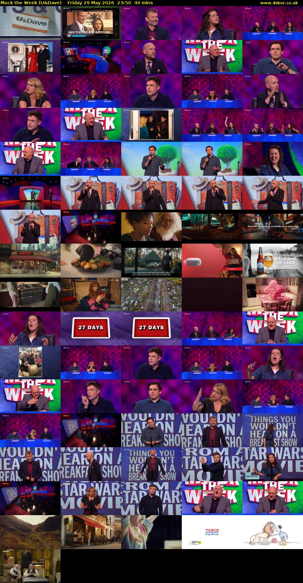 Mock the Week (U&Dave) Friday 29 May 2026 23:50 - 00:30