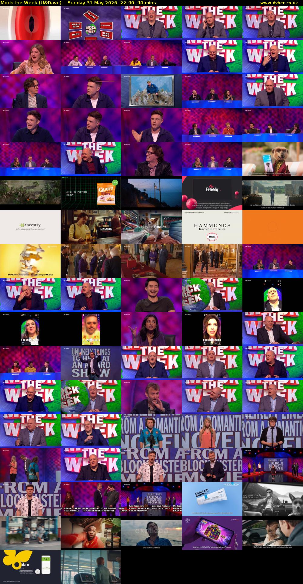 Mock the Week (U&Dave) Sunday 31 May 2026 22:40 - 23:20