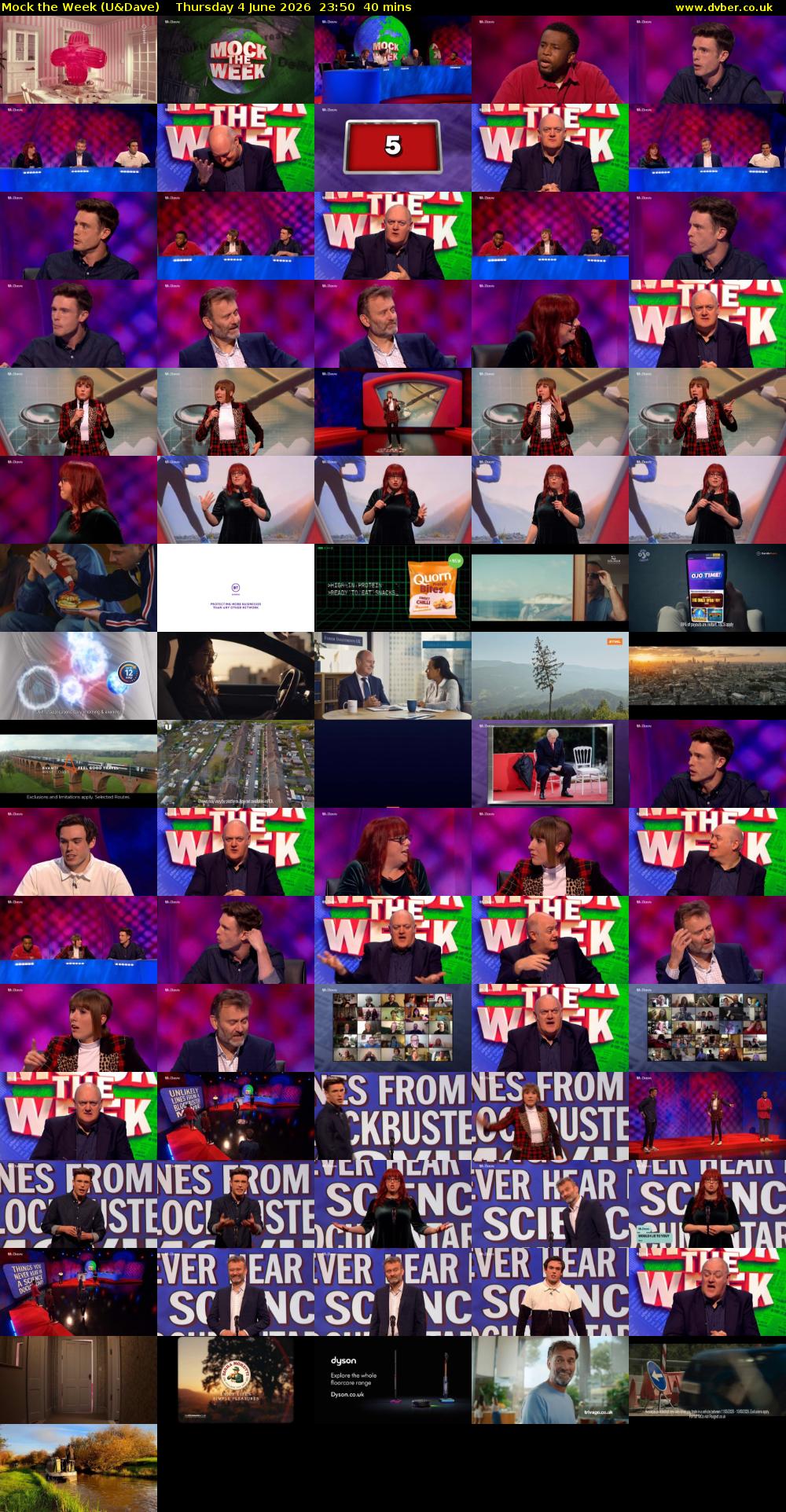 Mock the Week (U&Dave) Thursday 4 June 2026 23:50 - 00:30