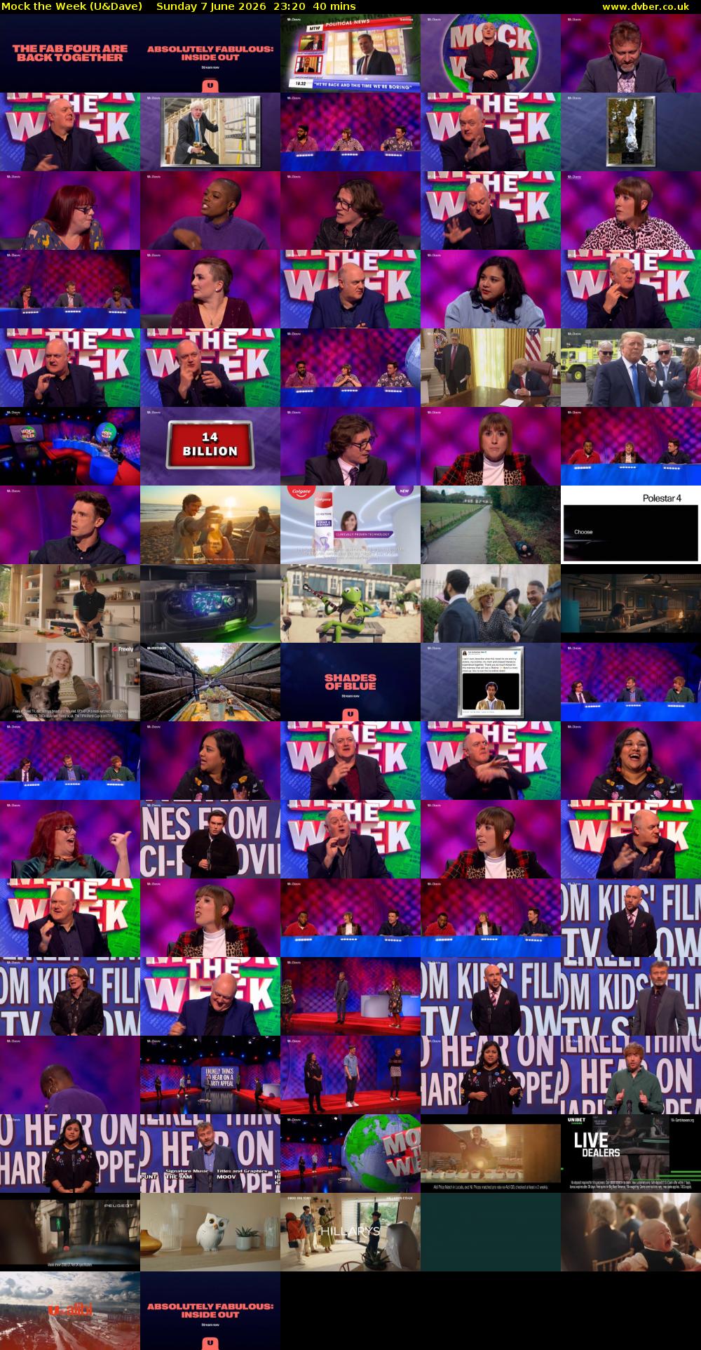 Mock the Week (U&Dave) Sunday 7 June 2026 23:20 - 00:00