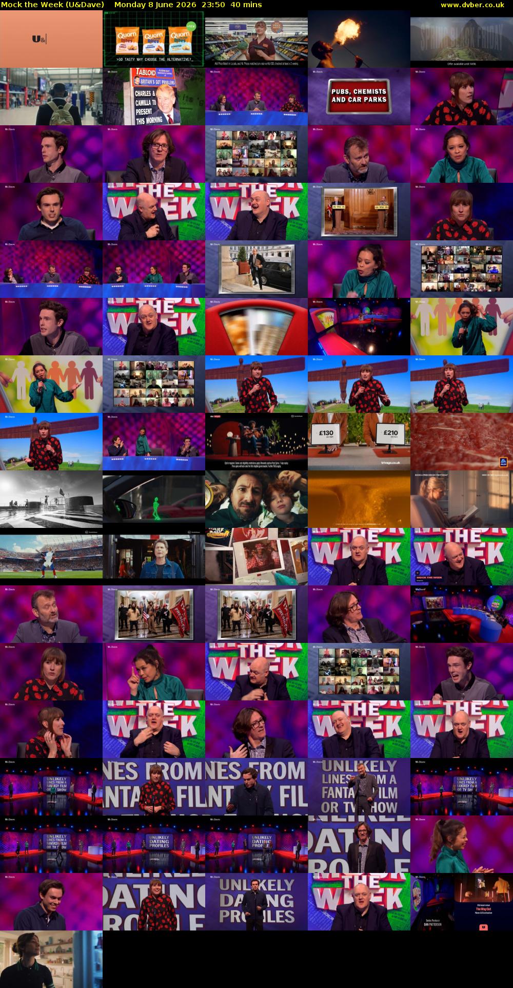 Mock the Week (U&Dave) Monday 8 June 2026 23:50 - 00:30