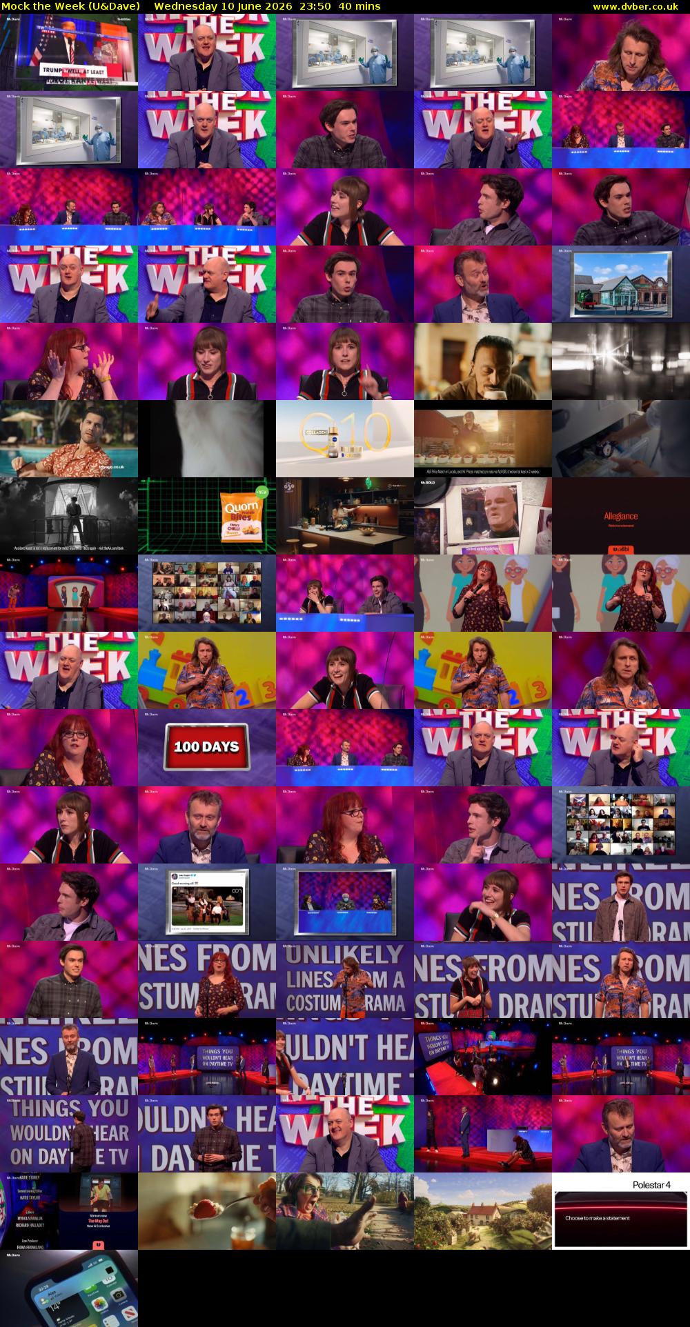 Mock the Week (U&Dave) Wednesday 10 June 2026 23:50 - 00:30