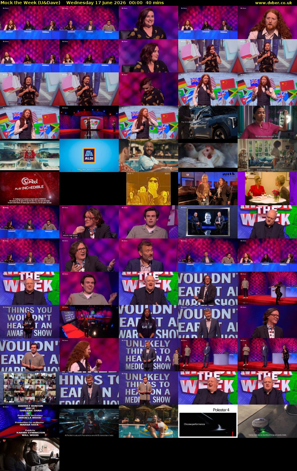 Mock the Week (U&Dave) Wednesday 17 June 2026 00:00 - 00:40