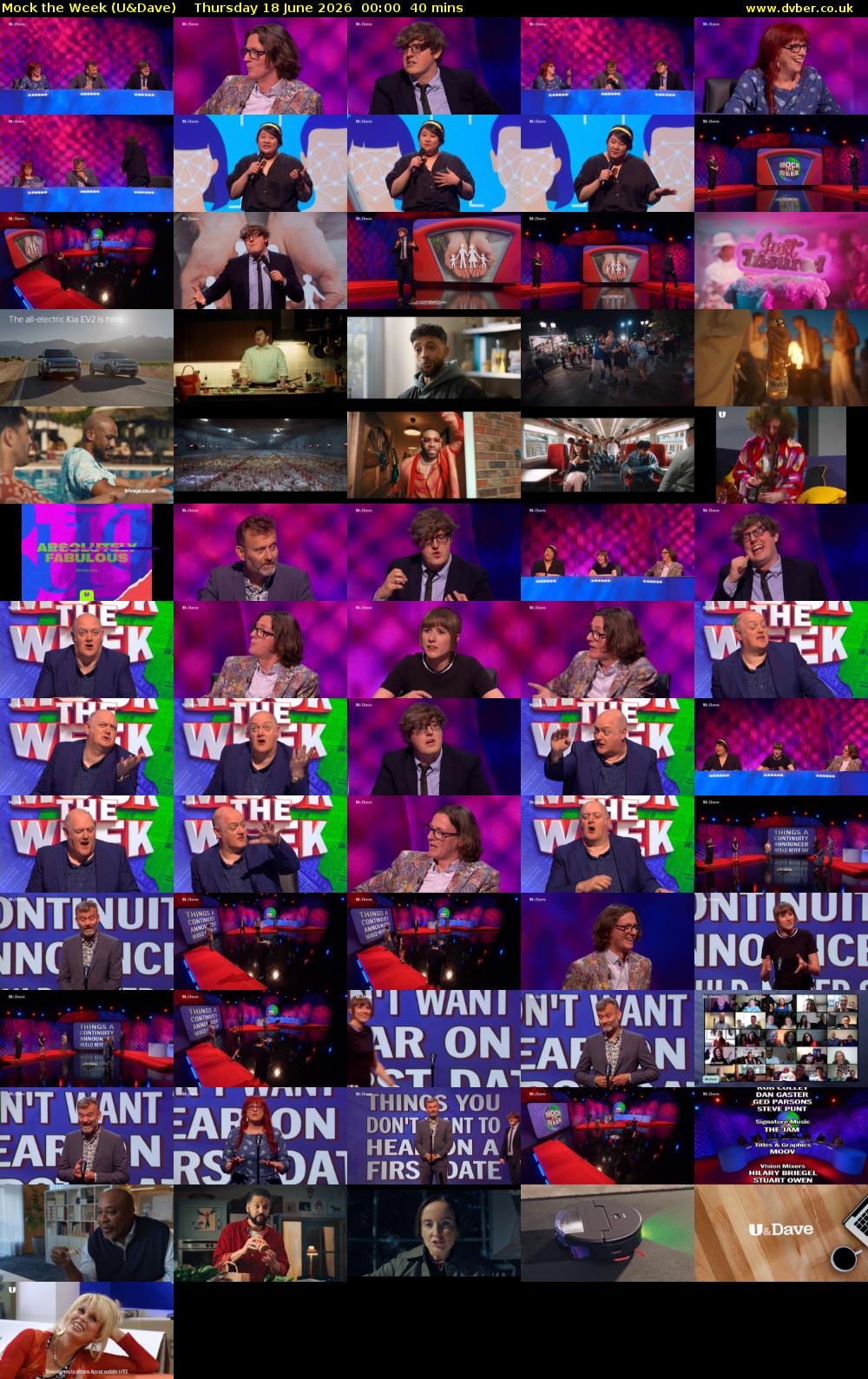 Mock the Week (U&Dave) Thursday 18 June 2026 00:00 - 00:40