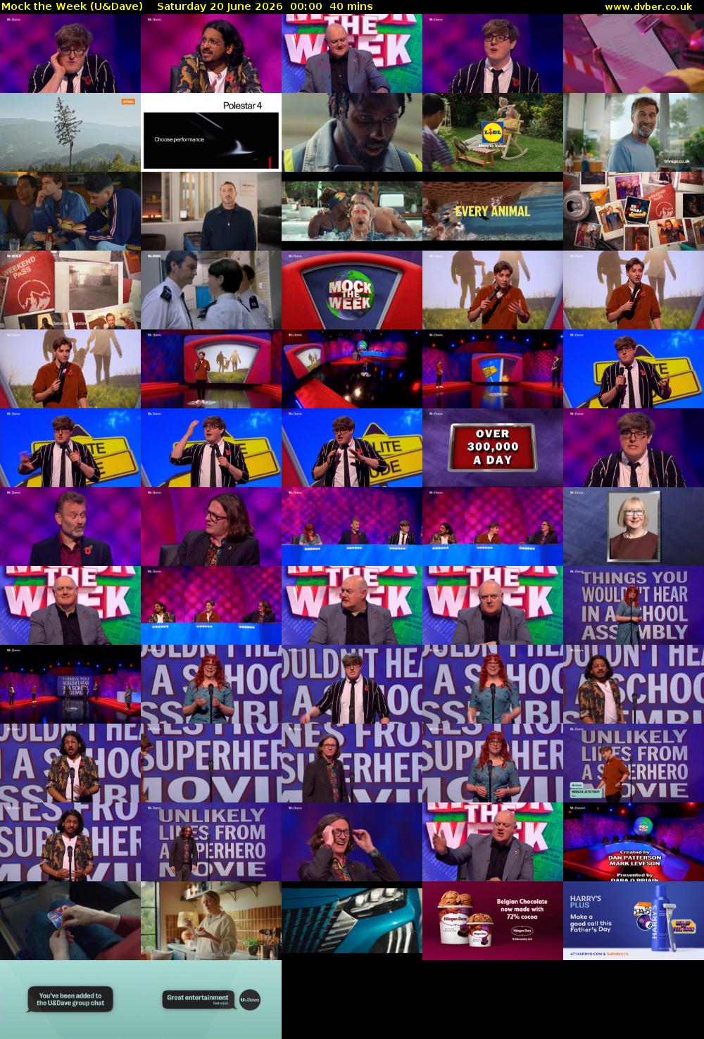 Mock the Week (U&Dave) Saturday 20 June 2026 00:00 - 00:40