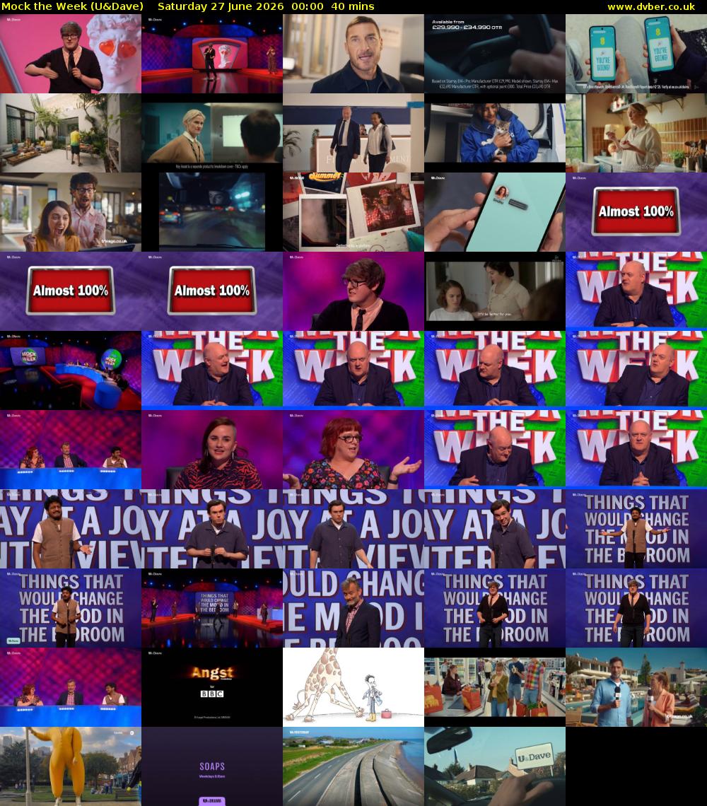 Mock the Week (U&Dave) Saturday 27 June 2026 00:00 - 00:40