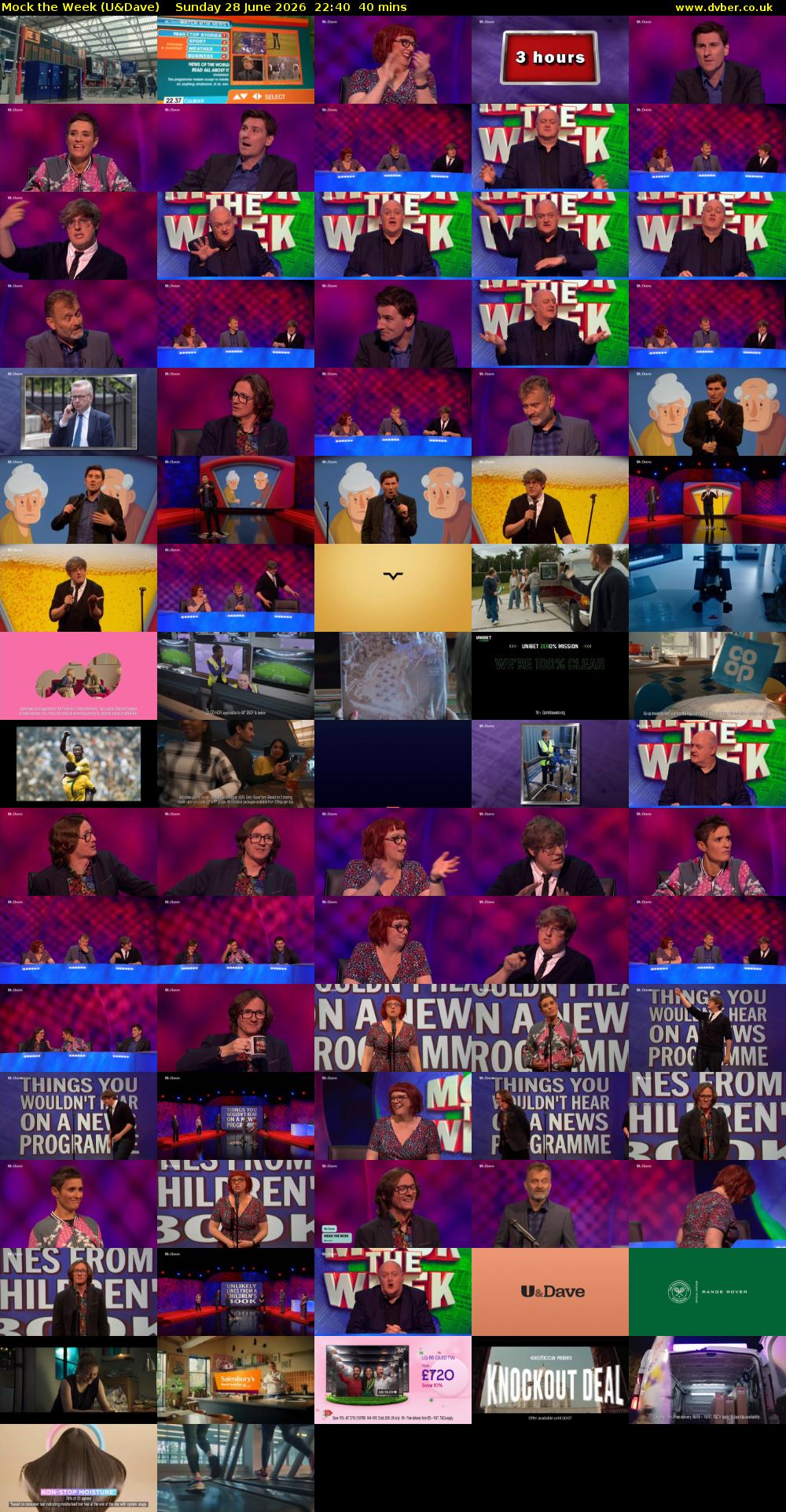 Mock the Week (U&Dave) Sunday 28 June 2026 22:40 - 23:20