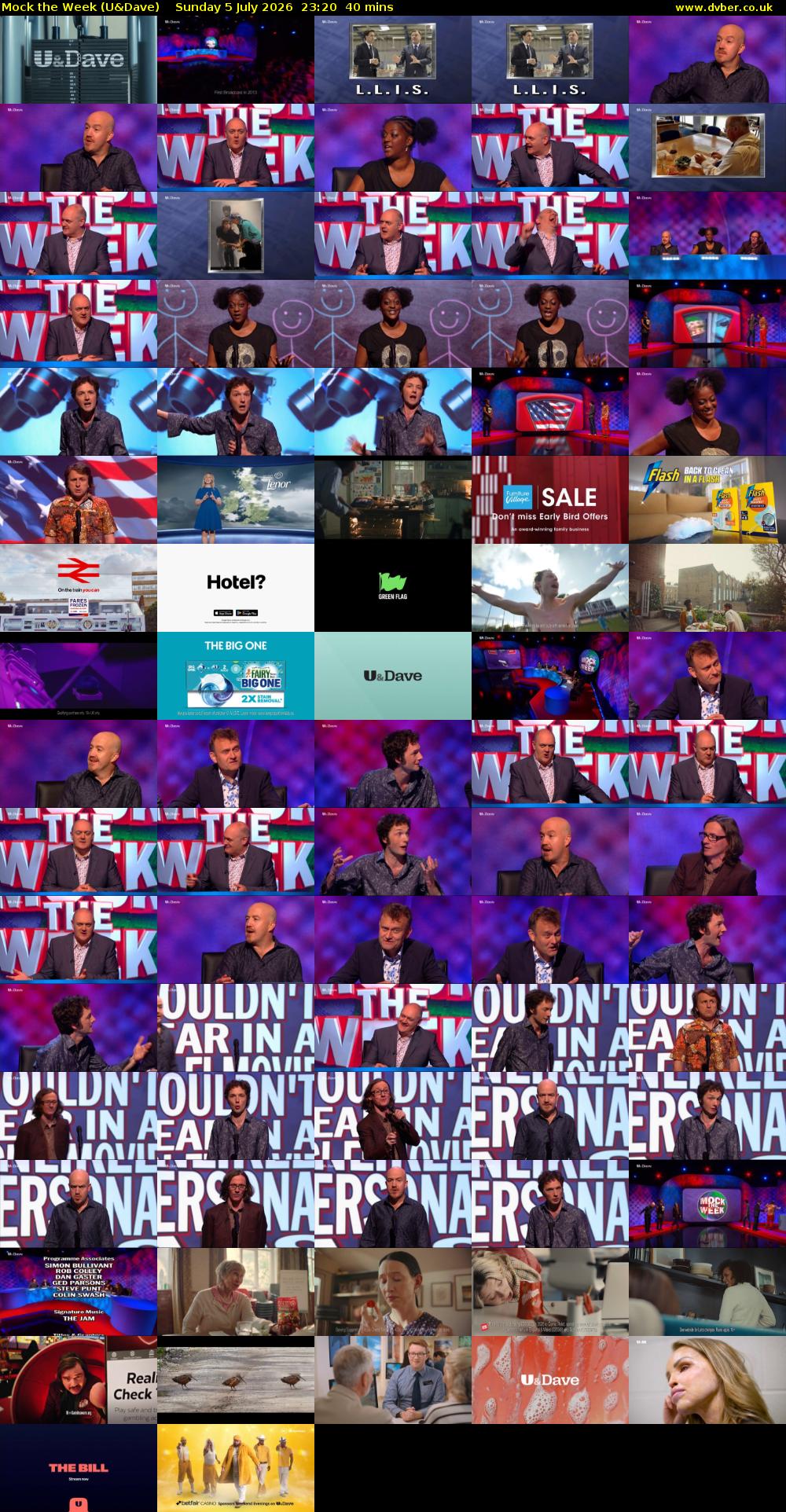 Mock the Week (U&Dave) Sunday 5 July 2026 23:20 - 00:00