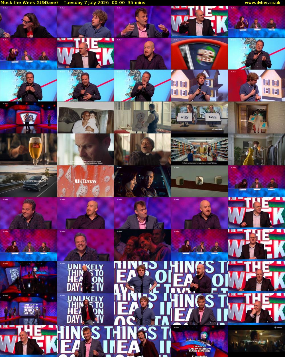 Mock the Week (U&Dave) Tuesday 7 July 2026 00:00 - 00:35