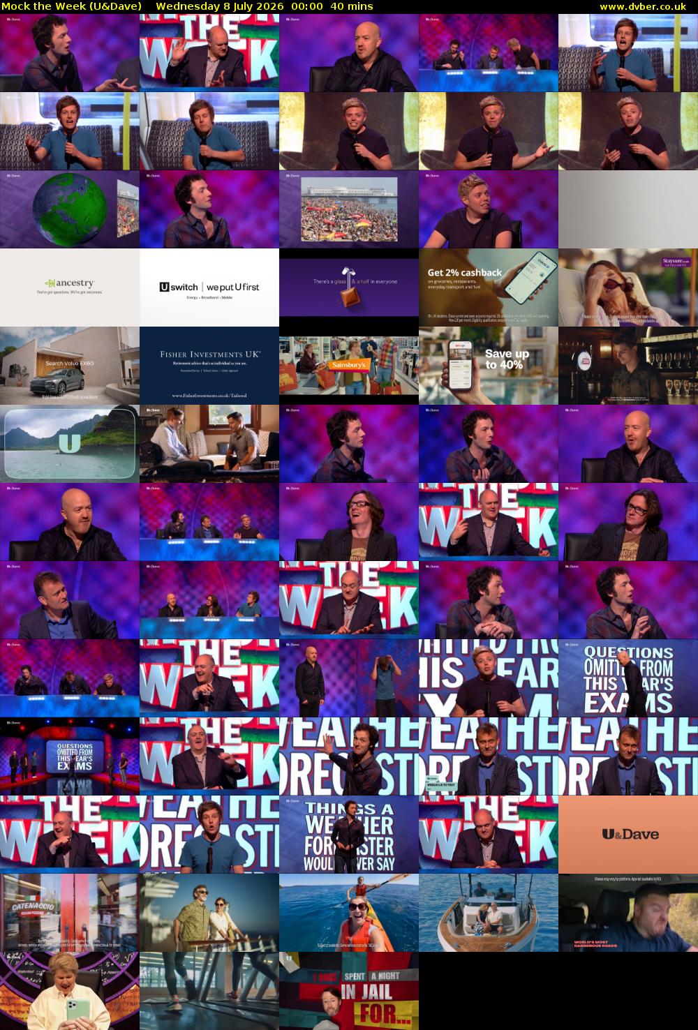 Mock the Week (U&Dave) Wednesday 8 July 2026 00:00 - 00:40