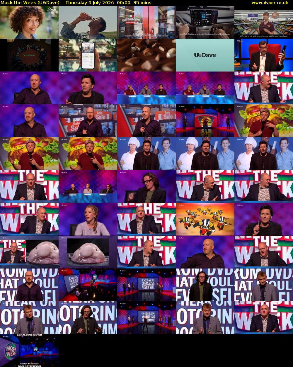 Mock the Week (U&Dave) Thursday 9 July 2026 00:00 - 00:35