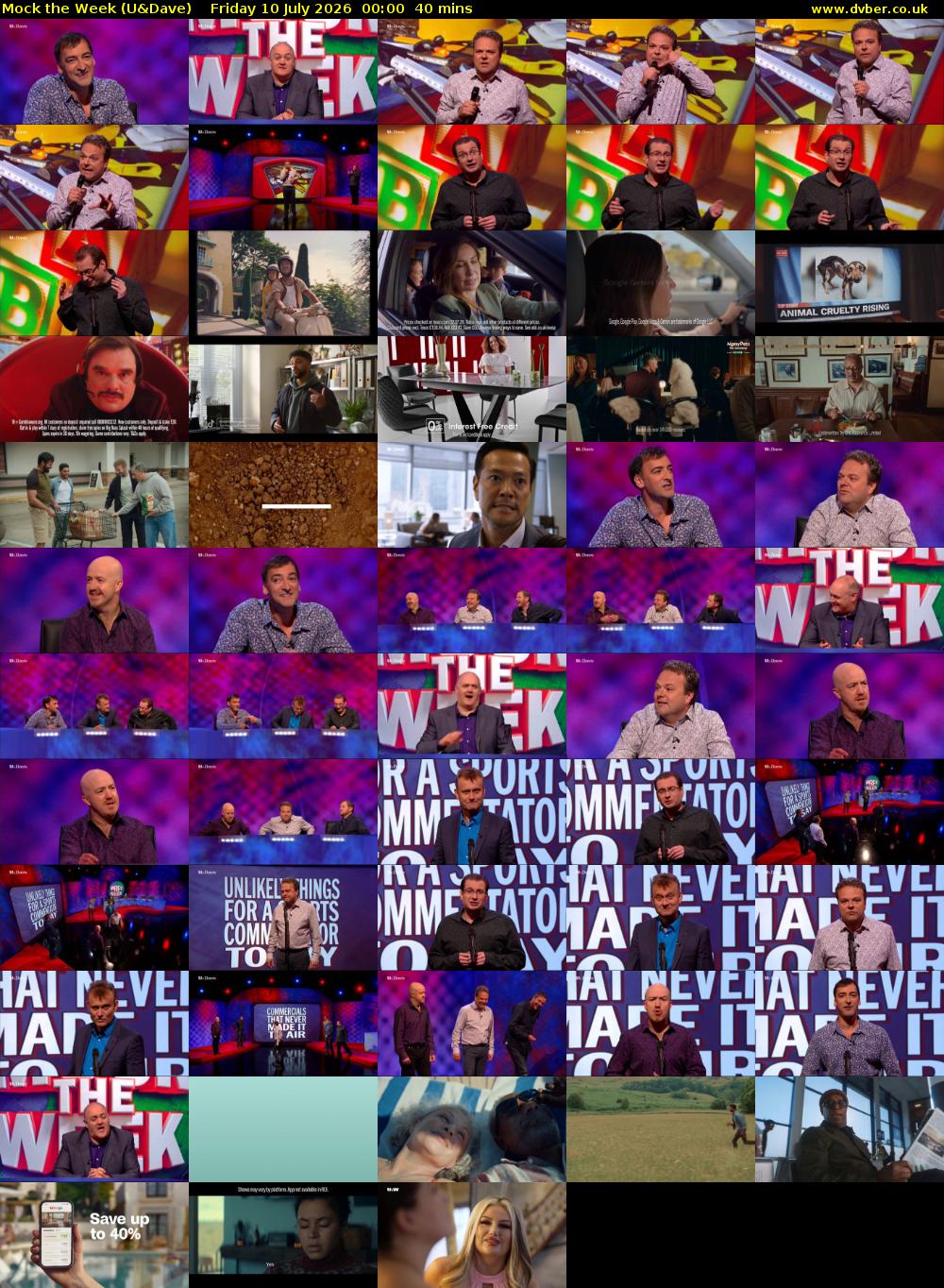 Mock the Week (U&Dave) Friday 10 July 2026 00:00 - 00:40