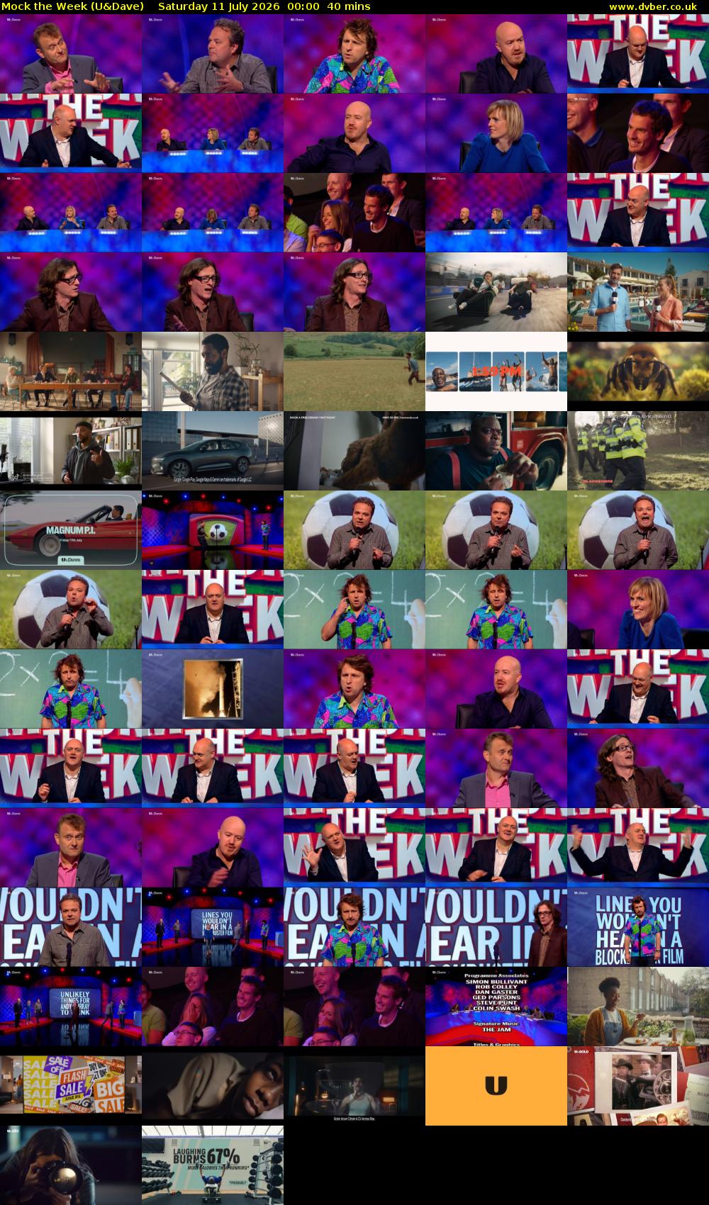 Mock the Week (U&Dave) Saturday 11 July 2026 00:00 - 00:40