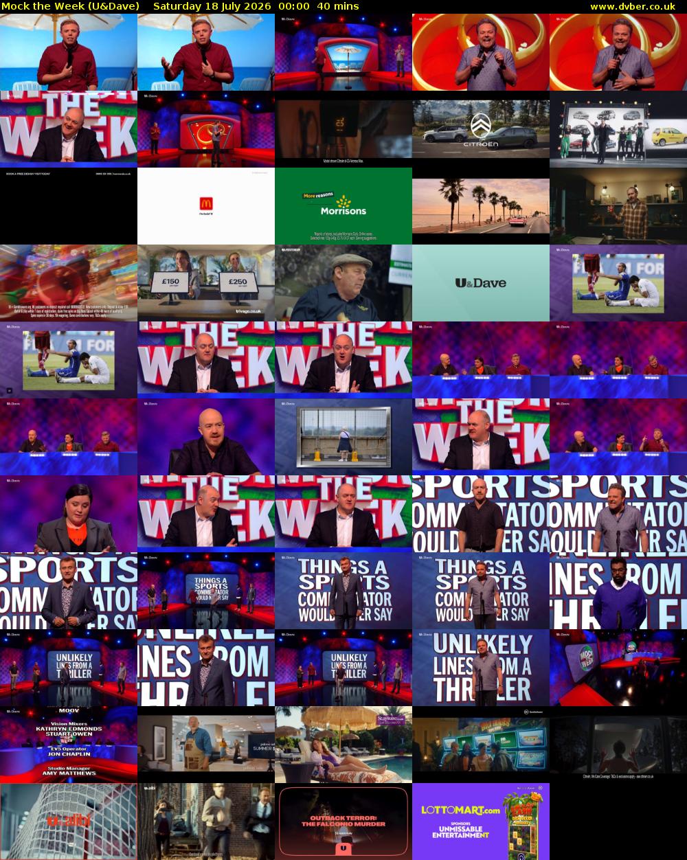 Mock the Week (U&Dave) Saturday 18 July 2026 00:00 - 00:40