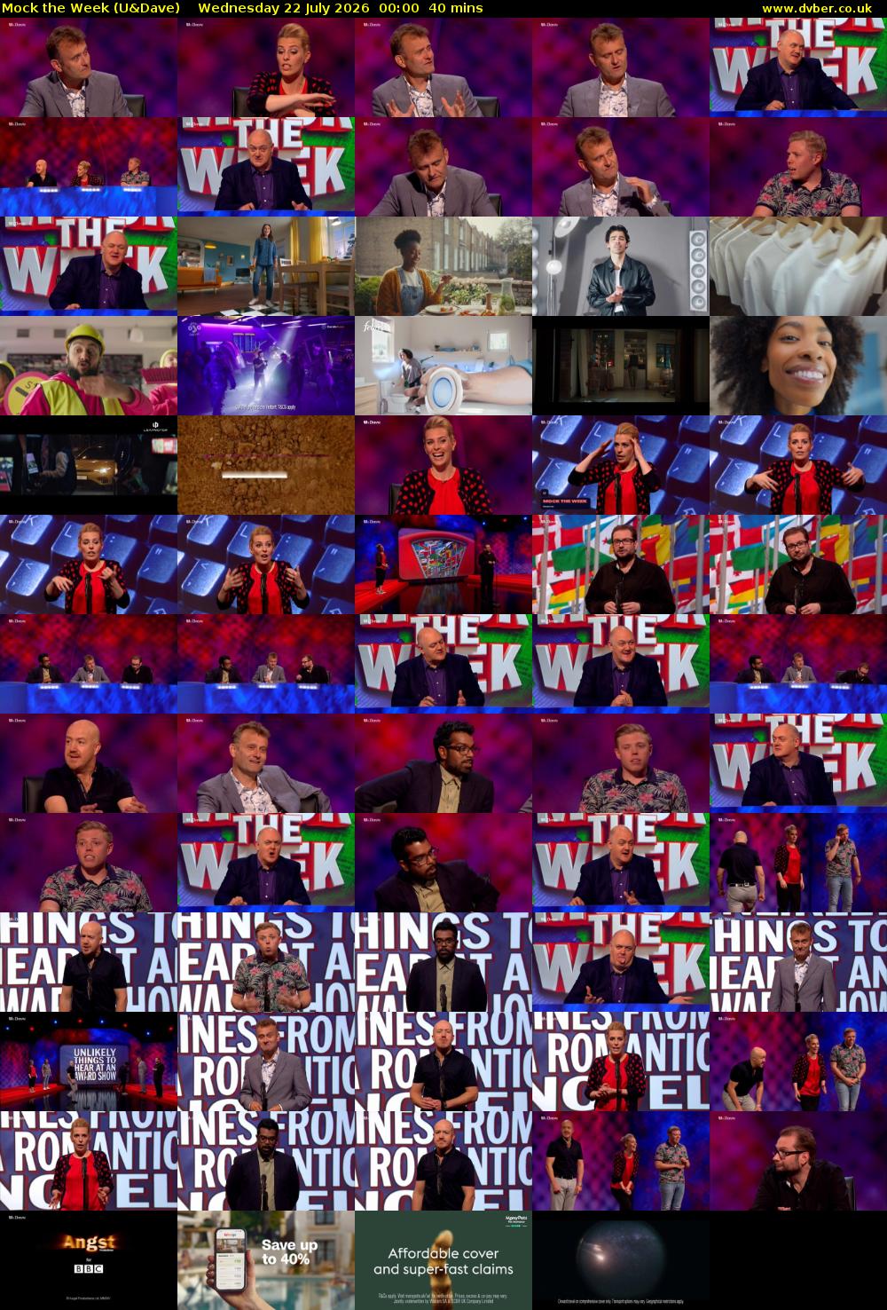 Mock the Week (U&Dave) Wednesday 22 July 2026 00:00 - 00:40