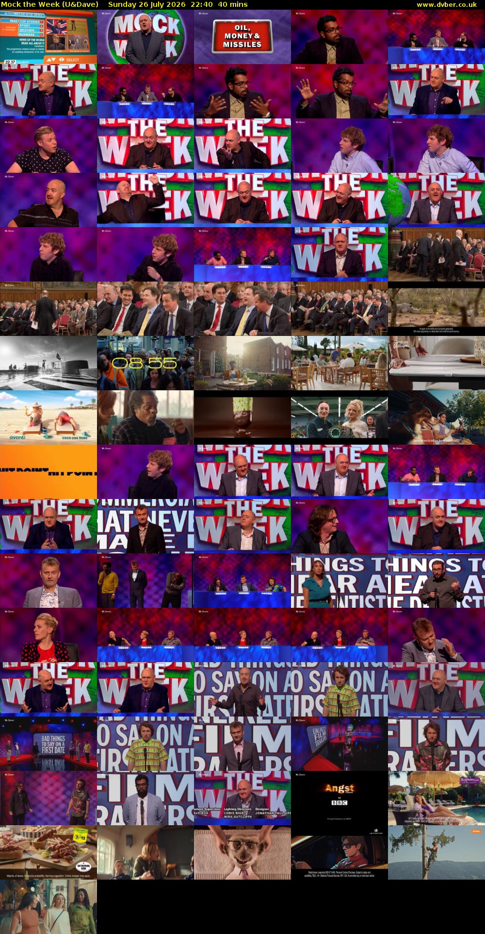 Mock the Week (U&Dave) Sunday 26 July 2026 22:40 - 23:20