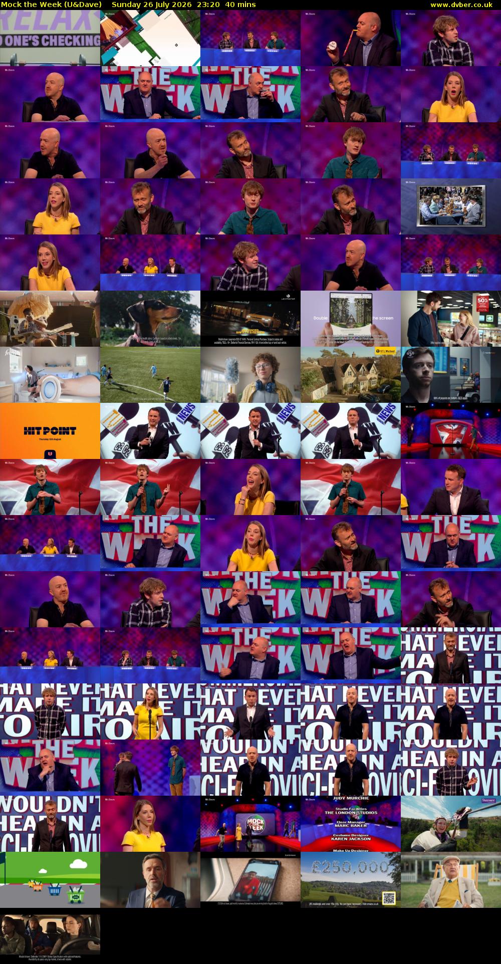Mock the Week (U&Dave) Sunday 26 July 2026 23:20 - 00:00