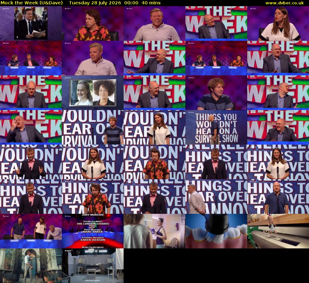 Mock the Week (U&Dave) Tuesday 28 July 2026 00:00 - 00:40