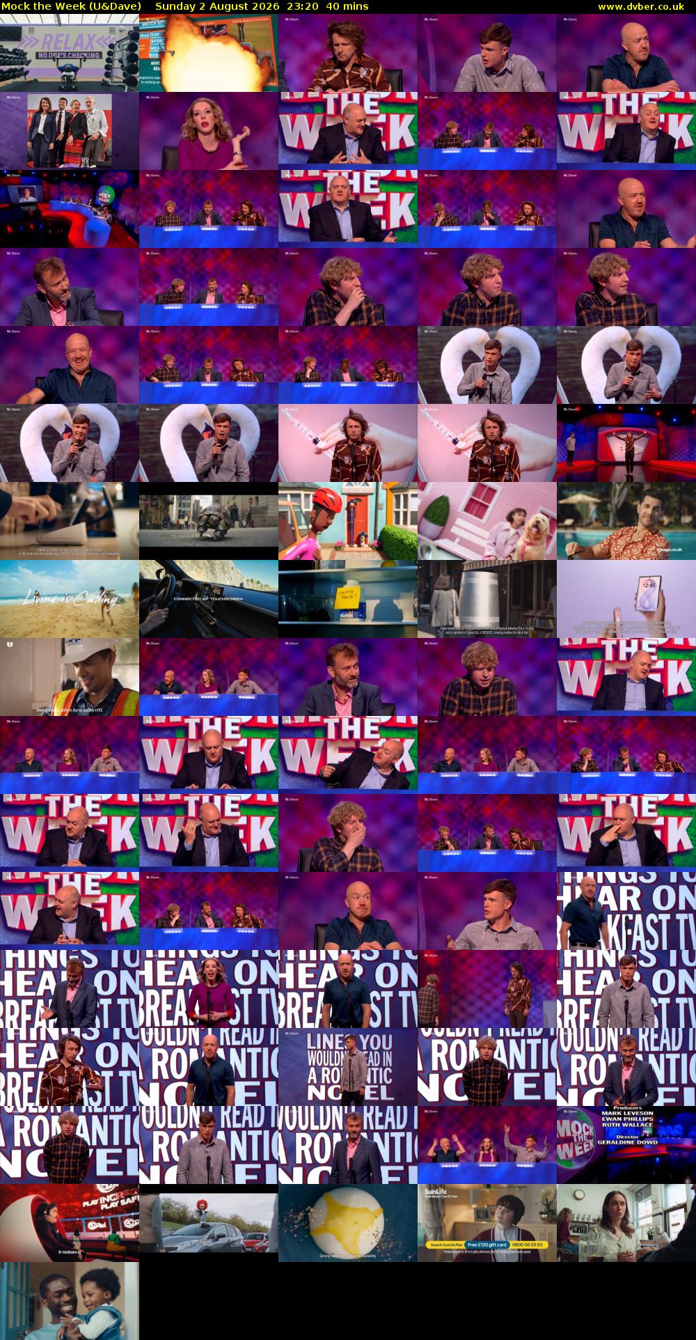 Mock the Week (U&Dave) Sunday 2 August 2026 23:20 - 00:00