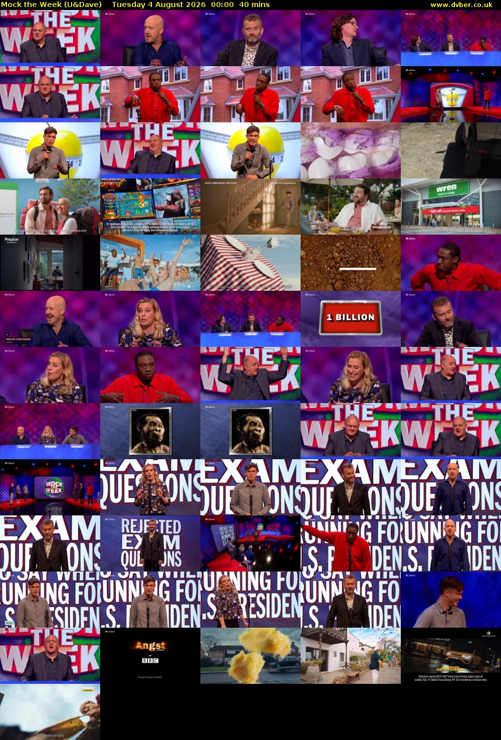 Mock the Week (U&Dave) Tuesday 4 August 2026 00:00 - 00:40