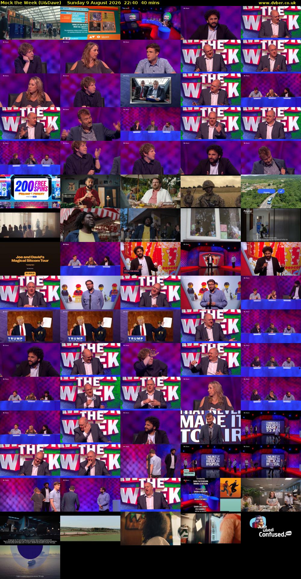 Mock the Week (U&Dave) Sunday 9 August 2026 22:40 - 23:20
