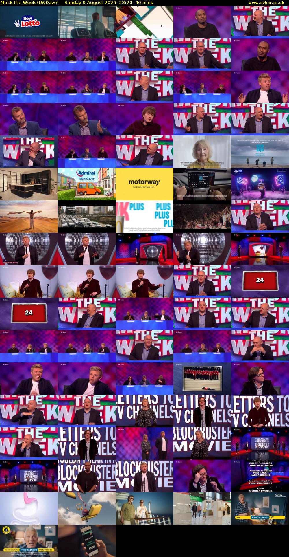 Mock the Week (U&Dave) Sunday 9 August 2026 23:20 - 00:00