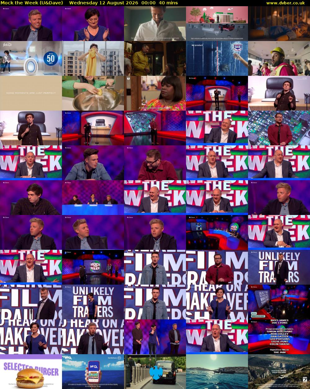 Mock the Week (U&Dave) Wednesday 12 August 2026 00:00 - 00:40