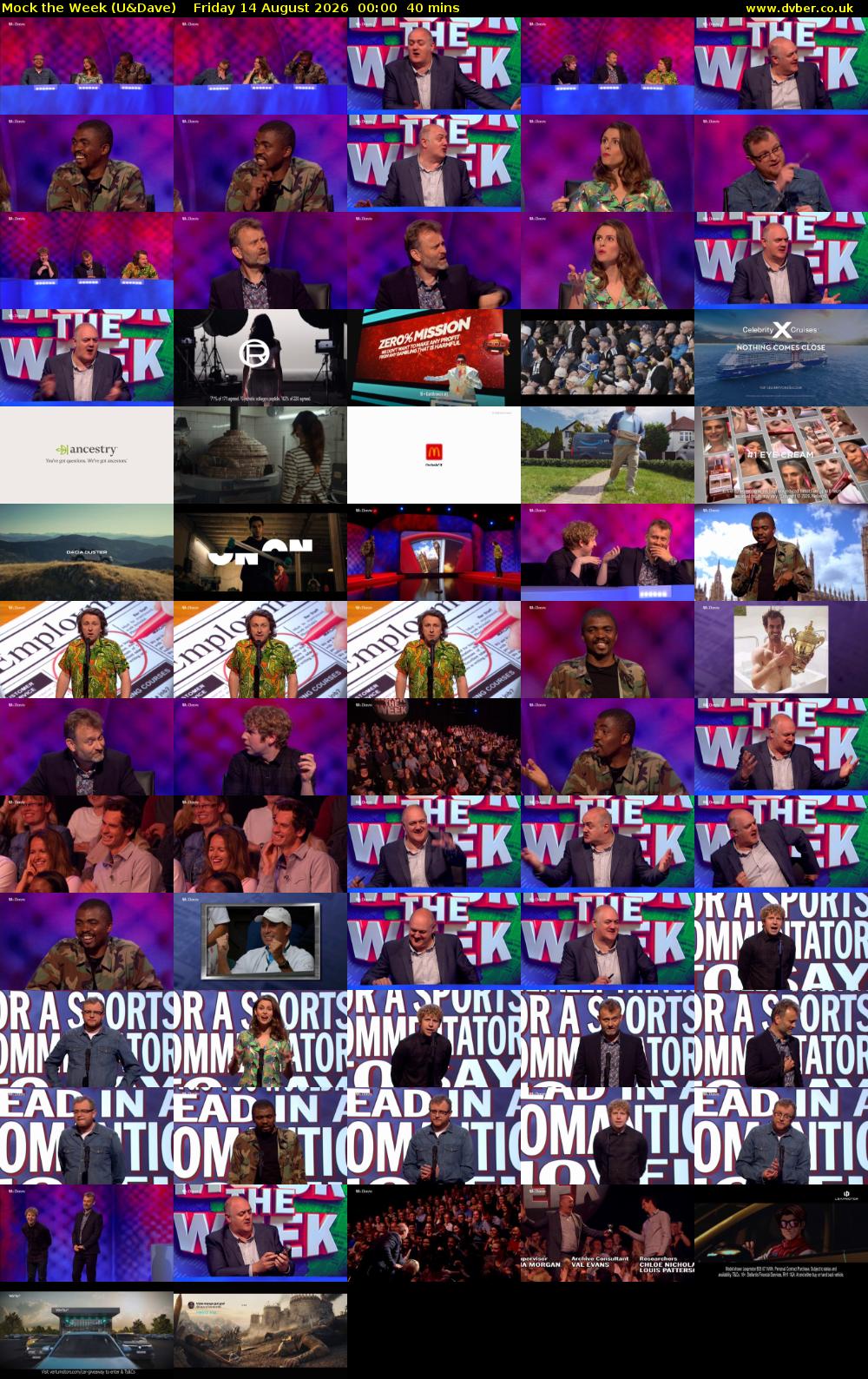 Mock the Week (U&Dave) Friday 14 August 2026 00:00 - 00:40