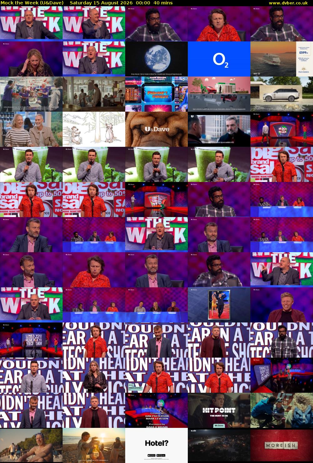 Mock the Week (U&Dave) Saturday 15 August 2026 00:00 - 00:40