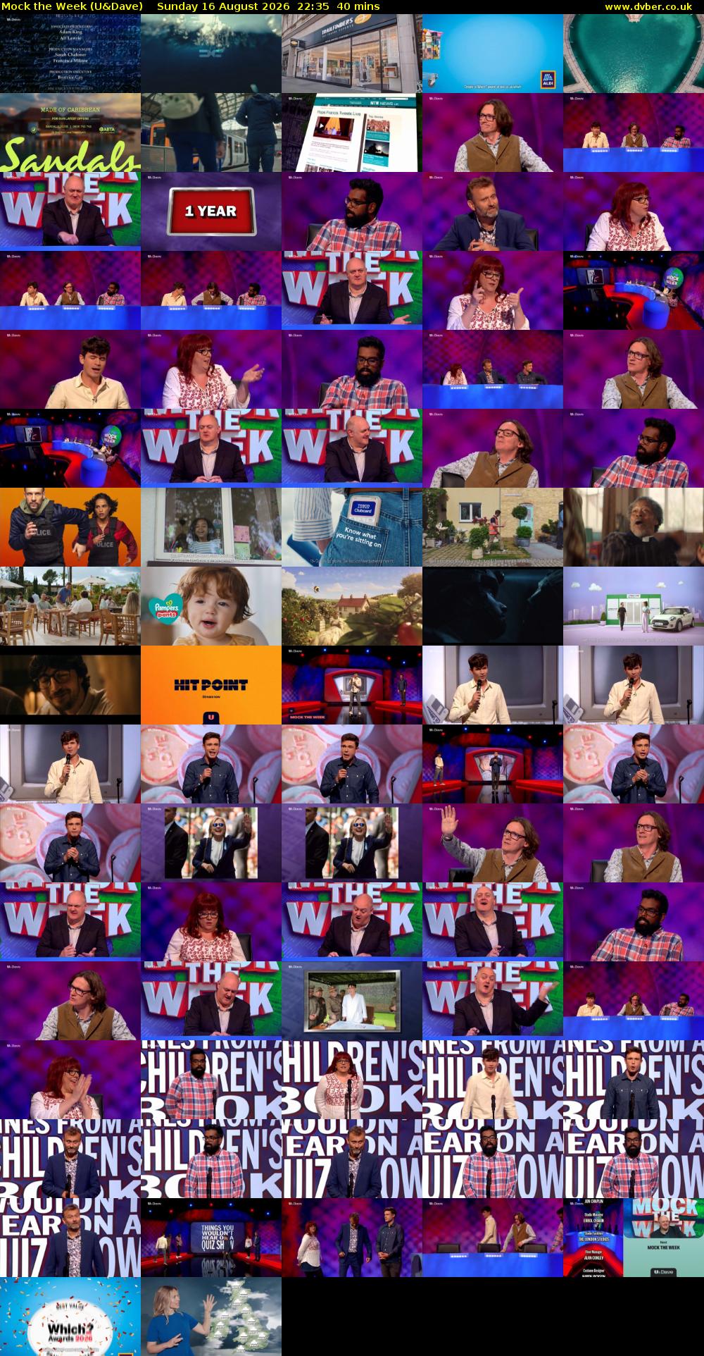Mock the Week (U&Dave) Sunday 16 August 2026 22:35 - 23:15