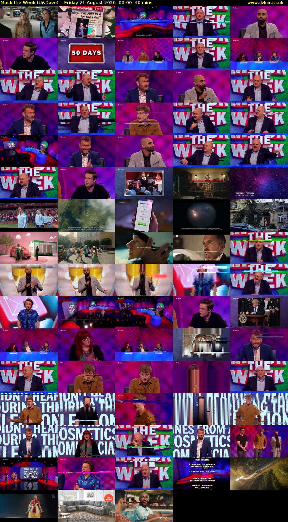 Mock the Week (U&Dave) Friday 21 August 2026 00:00 - 00:40