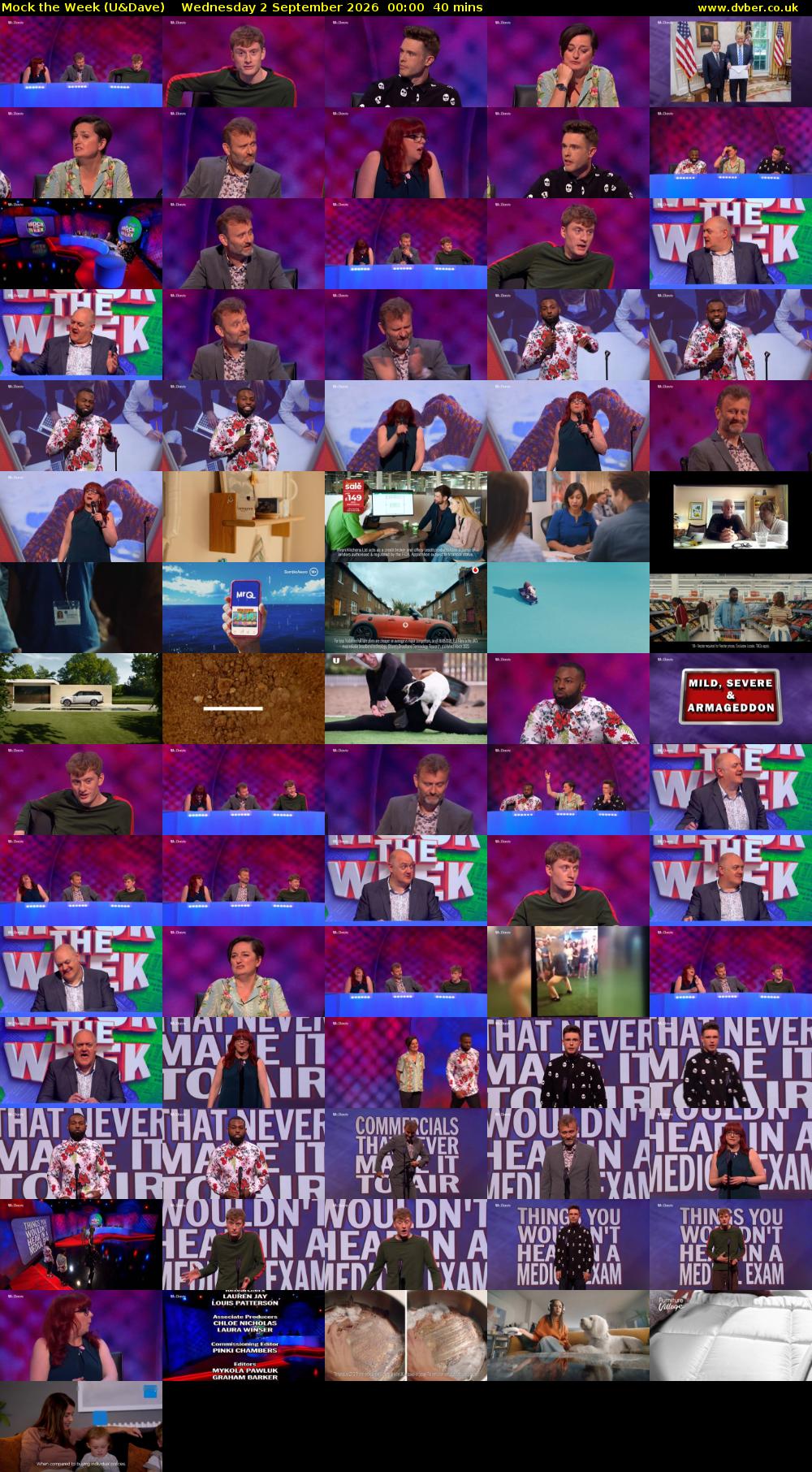 Mock the Week (U&Dave) Wednesday 2 September 2026 00:00 - 00:40