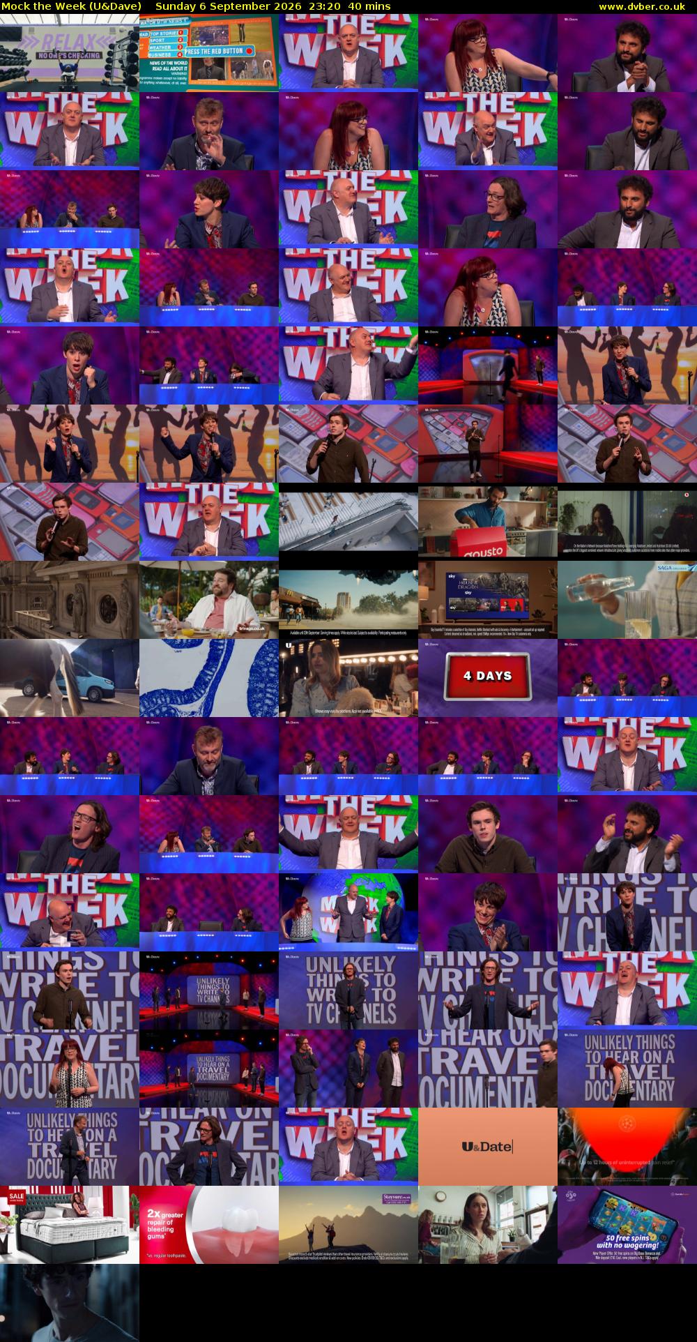 Mock the Week (U&Dave) Sunday 6 September 2026 23:20 - 00:00