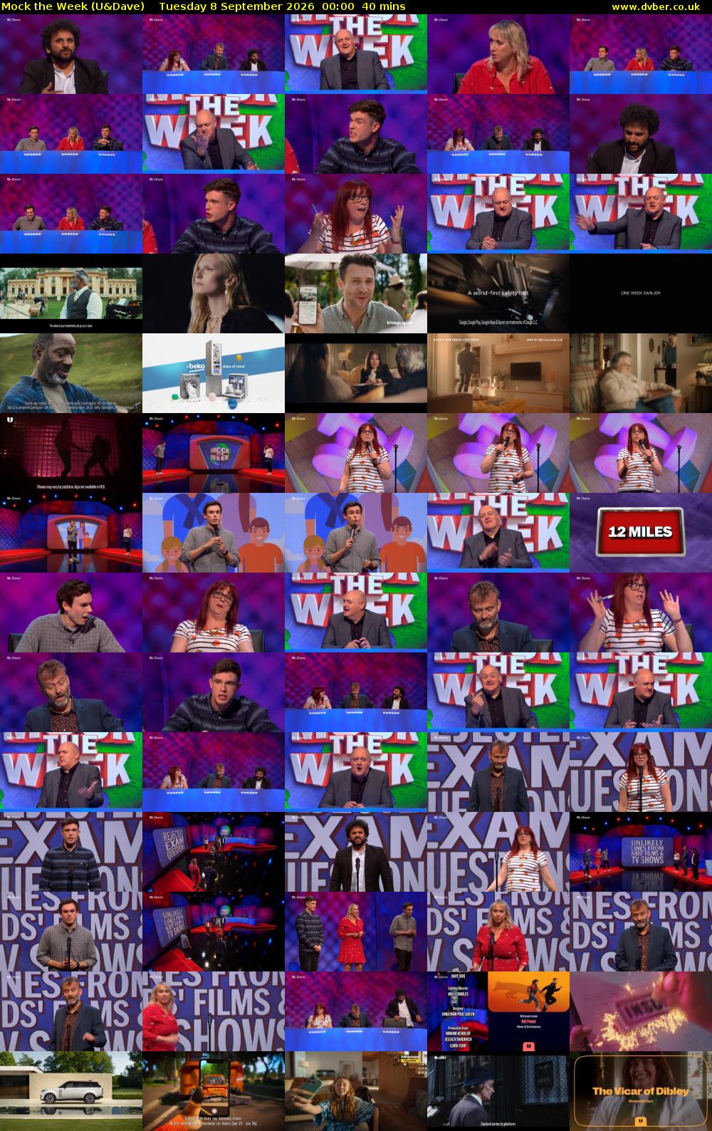 Mock the Week (U&Dave) Tuesday 8 September 2026 00:00 - 00:40
