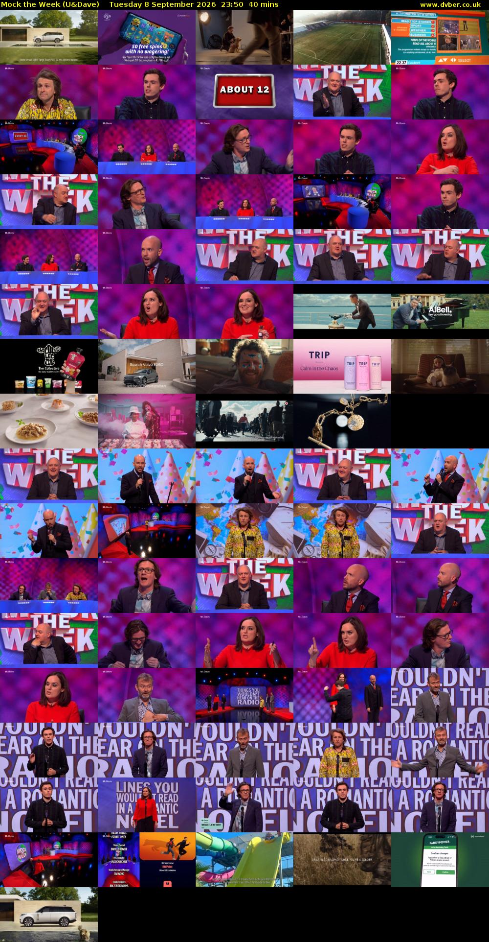 Mock the Week (U&Dave) Tuesday 8 September 2026 23:50 - 00:30