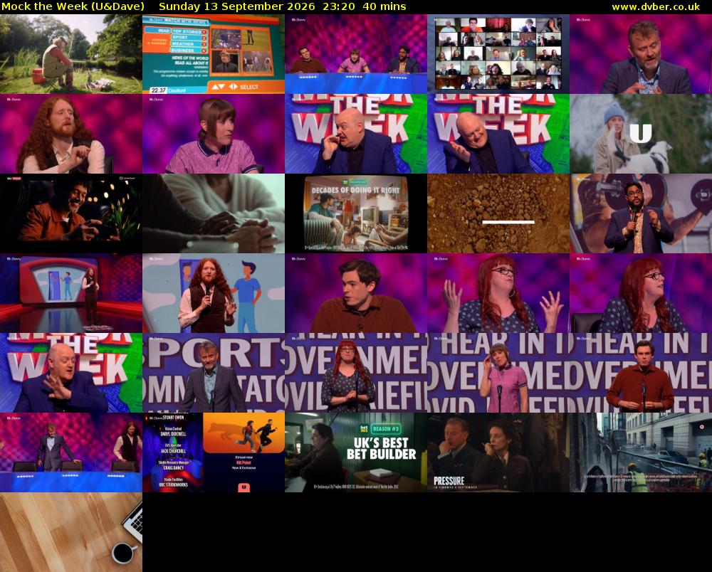 Mock the Week (U&Dave) Sunday 13 September 2026 23:20 - 00:00