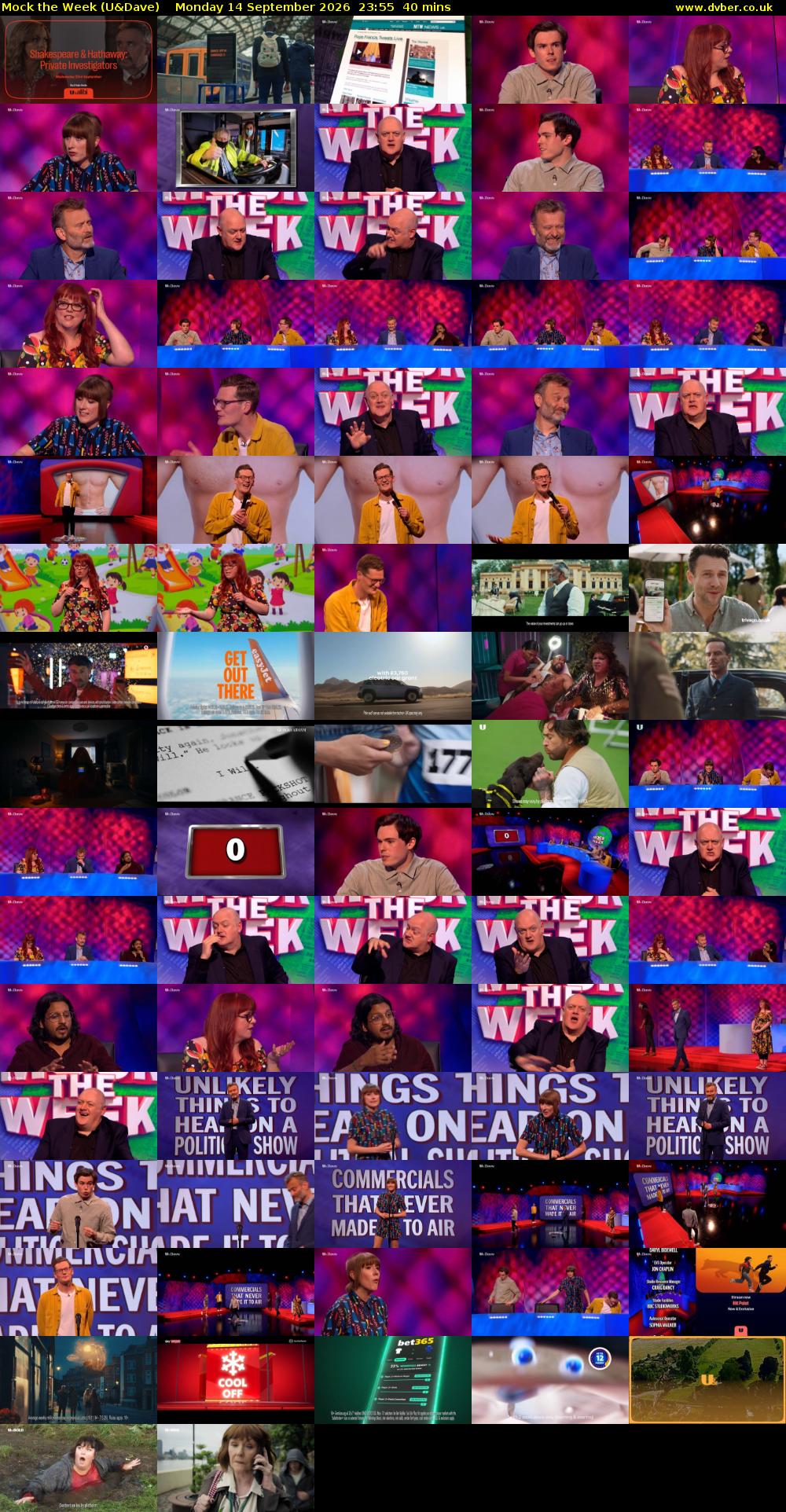 Mock the Week (U&Dave) Monday 14 September 2026 23:55 - 00:35