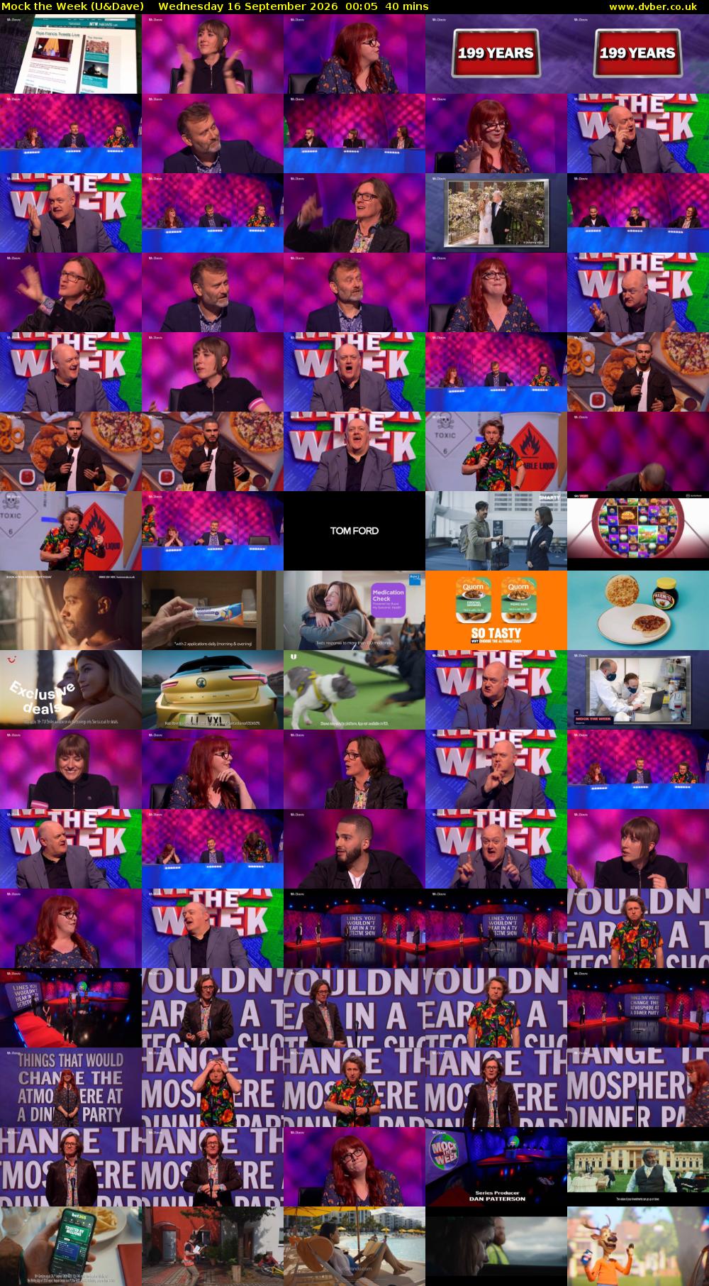 Mock the Week (U&Dave) Wednesday 16 September 2026 00:05 - 00:45