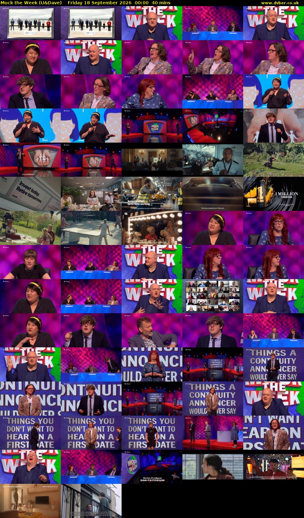 Mock the Week (U&Dave) Friday 18 September 2026 00:00 - 00:40