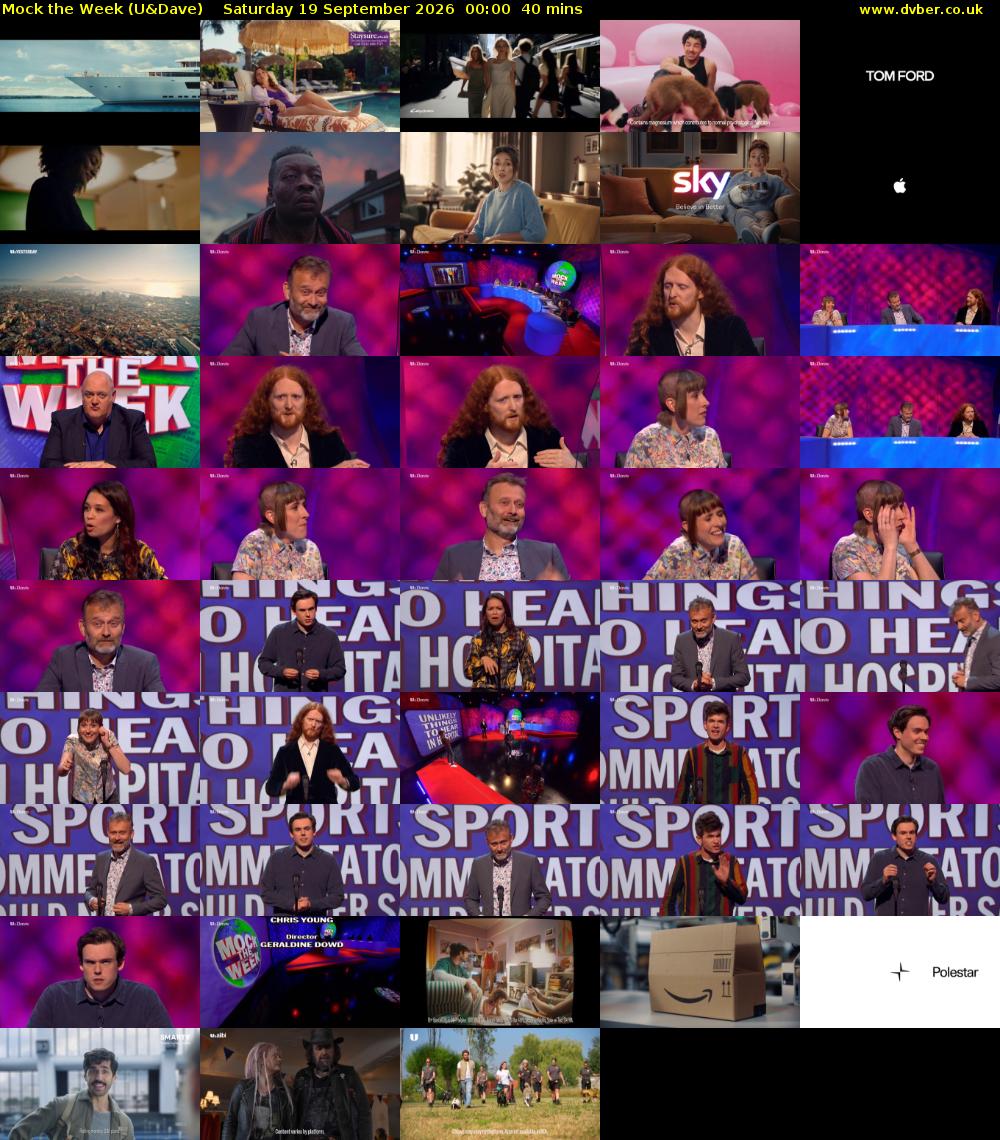Mock the Week (U&Dave) Saturday 19 September 2026 00:00 - 00:40