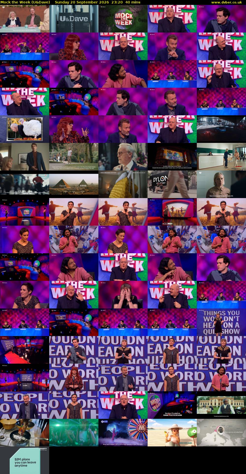 Mock the Week (U&Dave) Sunday 20 September 2026 23:20 - 00:00