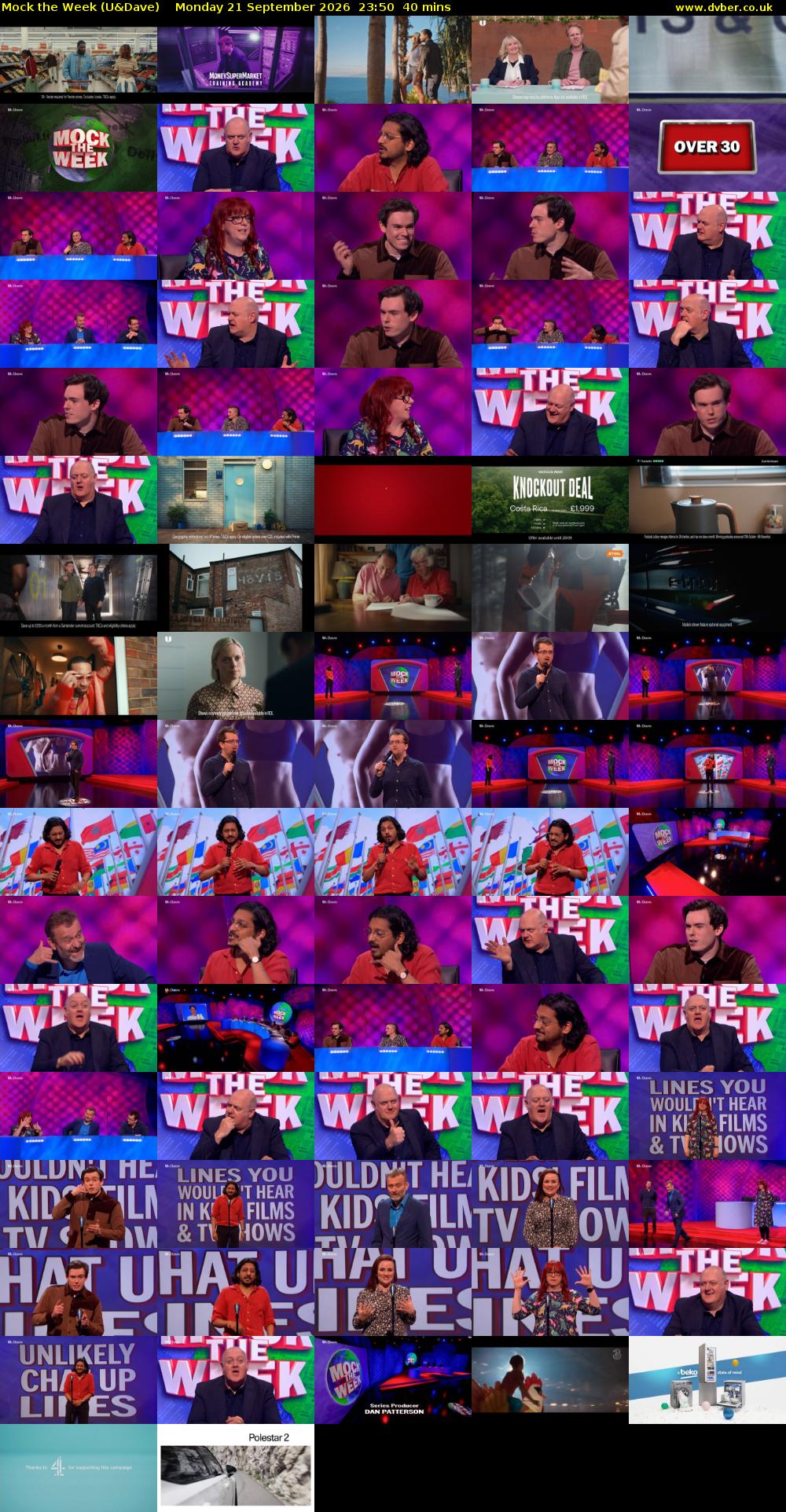 Mock the Week (U&Dave) Monday 21 September 2026 23:50 - 00:30