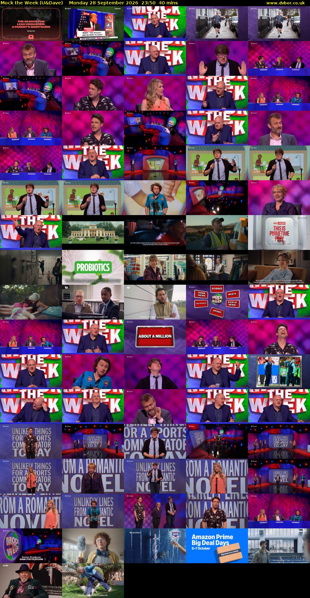 Mock the Week (U&Dave) Monday 28 September 2026 23:50 - 00:30